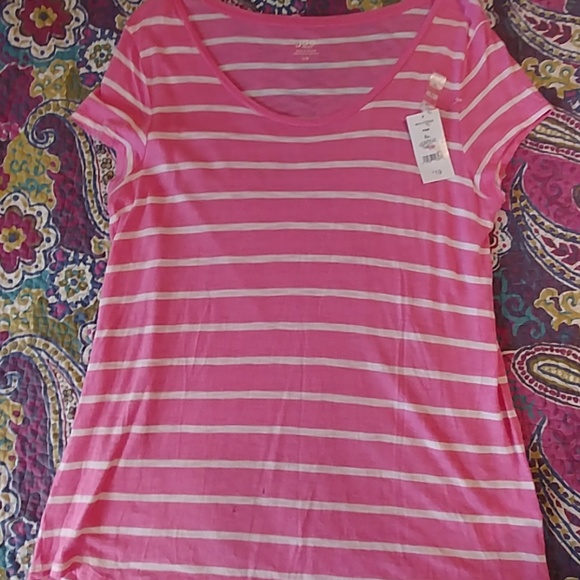 Joe Fresh,Size L,Pink & White striped Womens top - Picture 5 of 7
